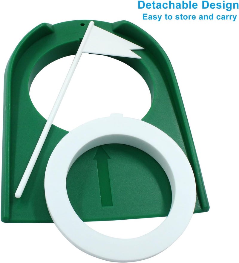 Coufce 2 Pack Practice Golf Putting Cup Hole with Flag Ideal Training Aids for Indoor and Outdoor Golf Practice Sessions - Image 4